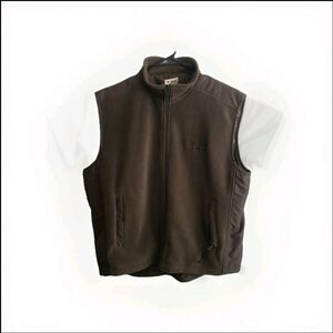 2Wear Fleece Vest, Pine Green Men's L, Zipp Pockets String Inside Cape Brenton.